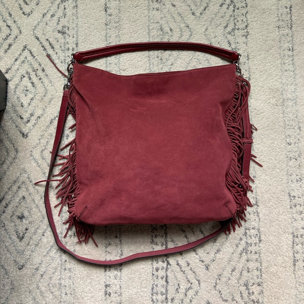 Rebecca Minkoff Red Suede Fringe Bag- NWOT
